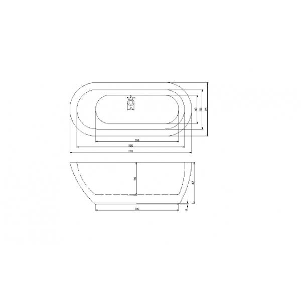 Sanotechnik SYDNEY Badewanne - freistehend Sanotechnik