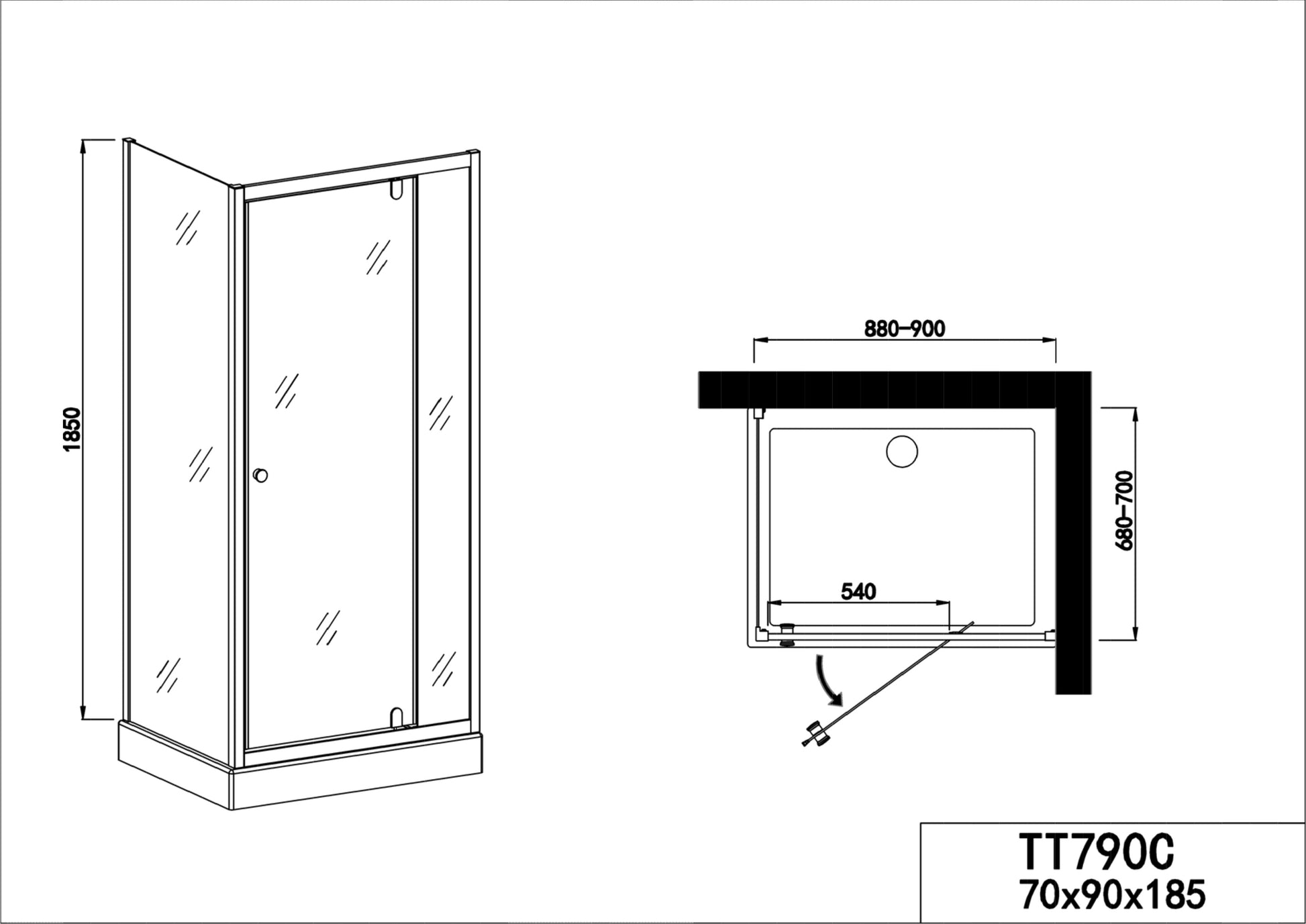 Sanotechnik TT790C Eckduschkabine Sanotechnik