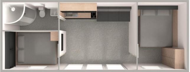 Tiny House - Typ 2 von oben