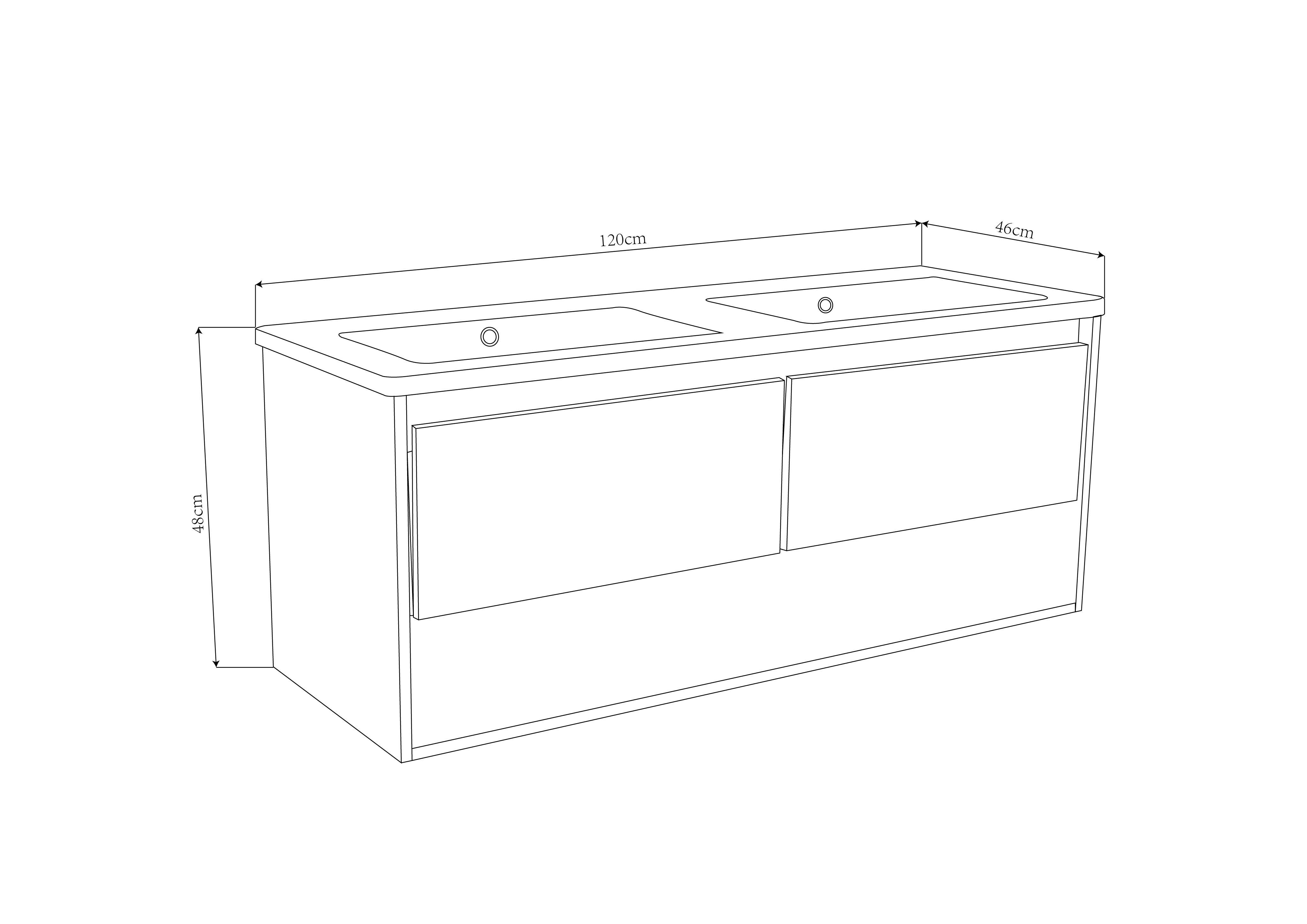 Sanotechnik SOHO Black 120 - Waschbeckenunterschrank Sanotechnik