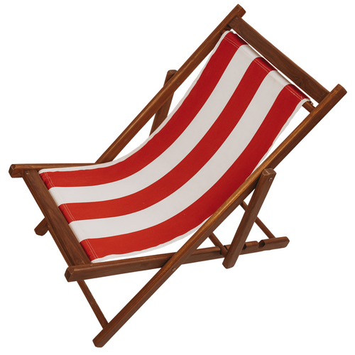 Design Liegestuhl Stripe  Schwarz-Weiß Home36