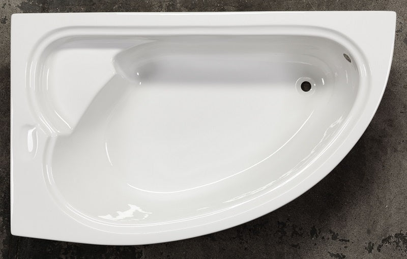 Sanotechnik LONDON Eckbadewanne Sanotechnik, Sitzfläche, Füllmege 155L, 165x95x45,5 cm