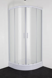 Sanotechnik Q-Serie Runddusche mit Mattglas, Weiß Sanotechnik