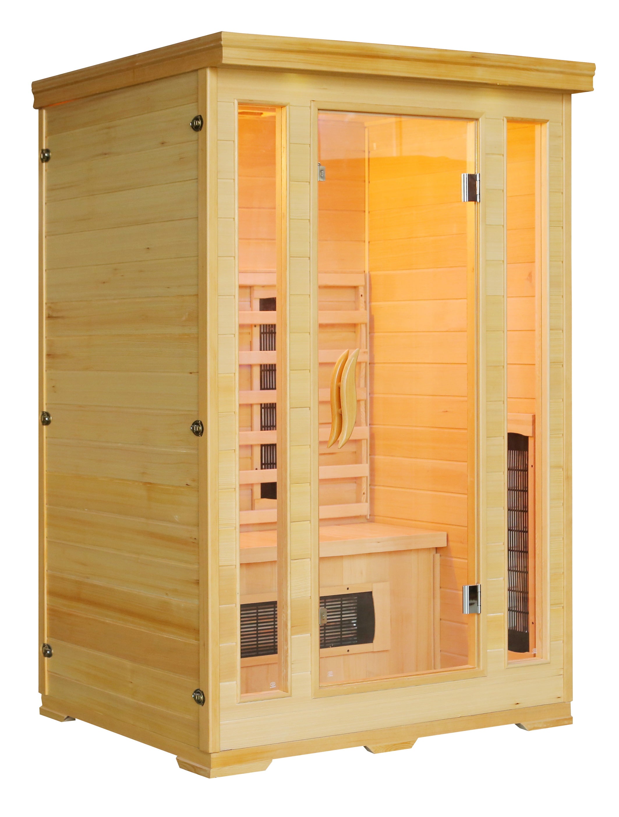 Sanotechnik Infrarotkabine CARMEN für 2 Personen mit 5 Keramikstrahler, Farblichttherapie, Audiosystem und elektronisches Bedienelement