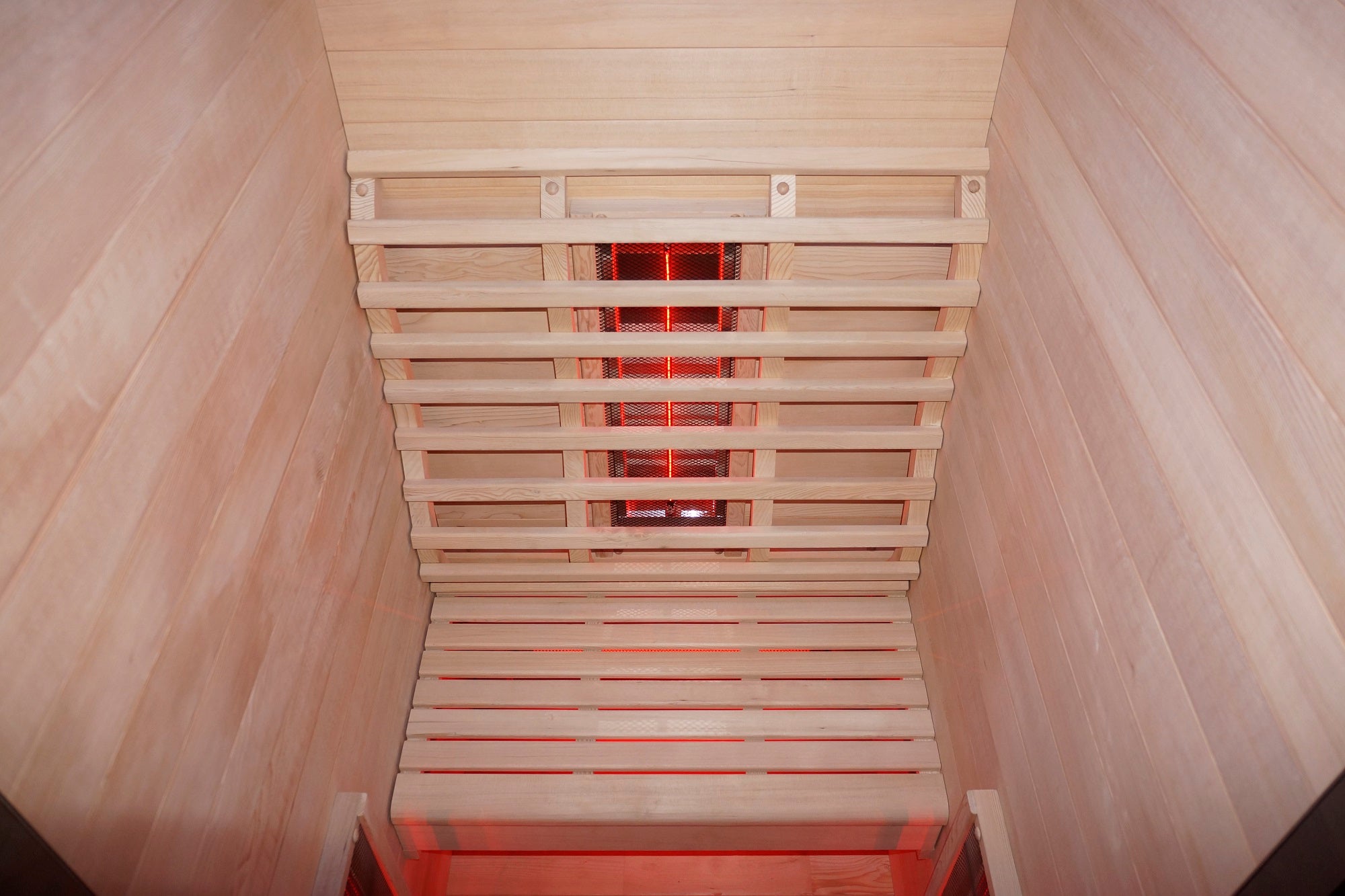 Sanotechnik Infrarotkabine RUBY 1 für 1 Person mit 4 Vollspektrumstrahler, LED Beleuchtung, Farblichttherapie, Audiosystem und elektronisches Bedienelement