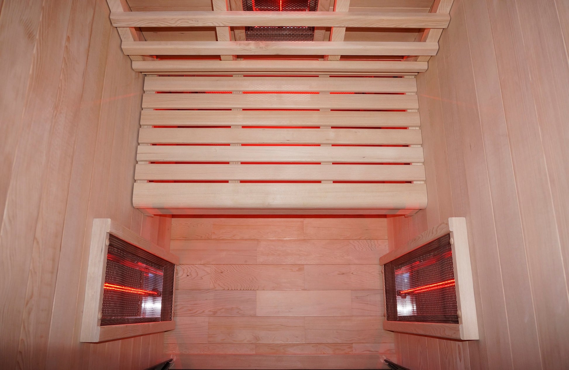 Sanotechnik Infrarotkabine RUBY 1 für 1 Person mit 4 Vollspektrumstrahler, LED Beleuchtung, Farblichttherapie, Audiosystem und elektronisches Bedienelement