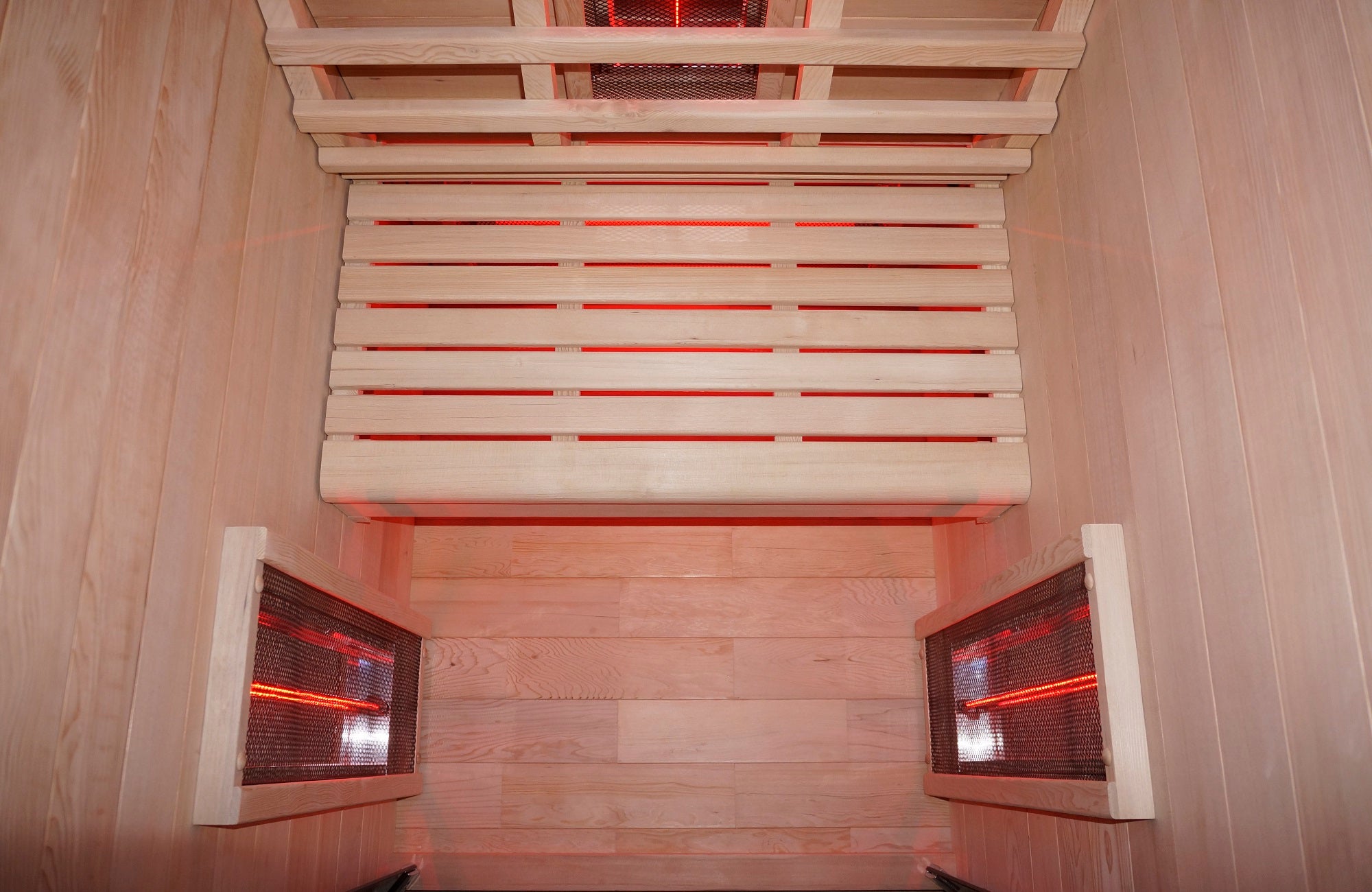 Sanotechnik Infrarotkabine RUBY 1 für 1 Person mit 4 Vollspektrumstrahler, LED Beleuchtung, Farblichttherapie, Audiosystem und elektronisches Bedienelement