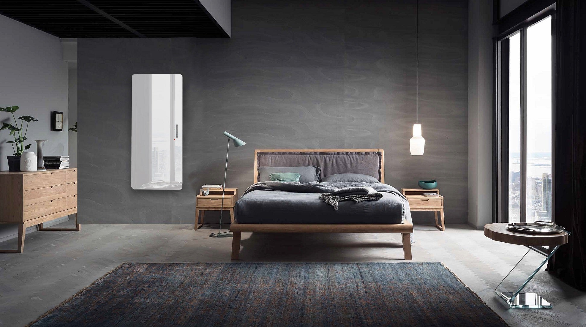 Sanotechnik E-ROM Design Heizkörper mit  Spiegel Sanotechnik