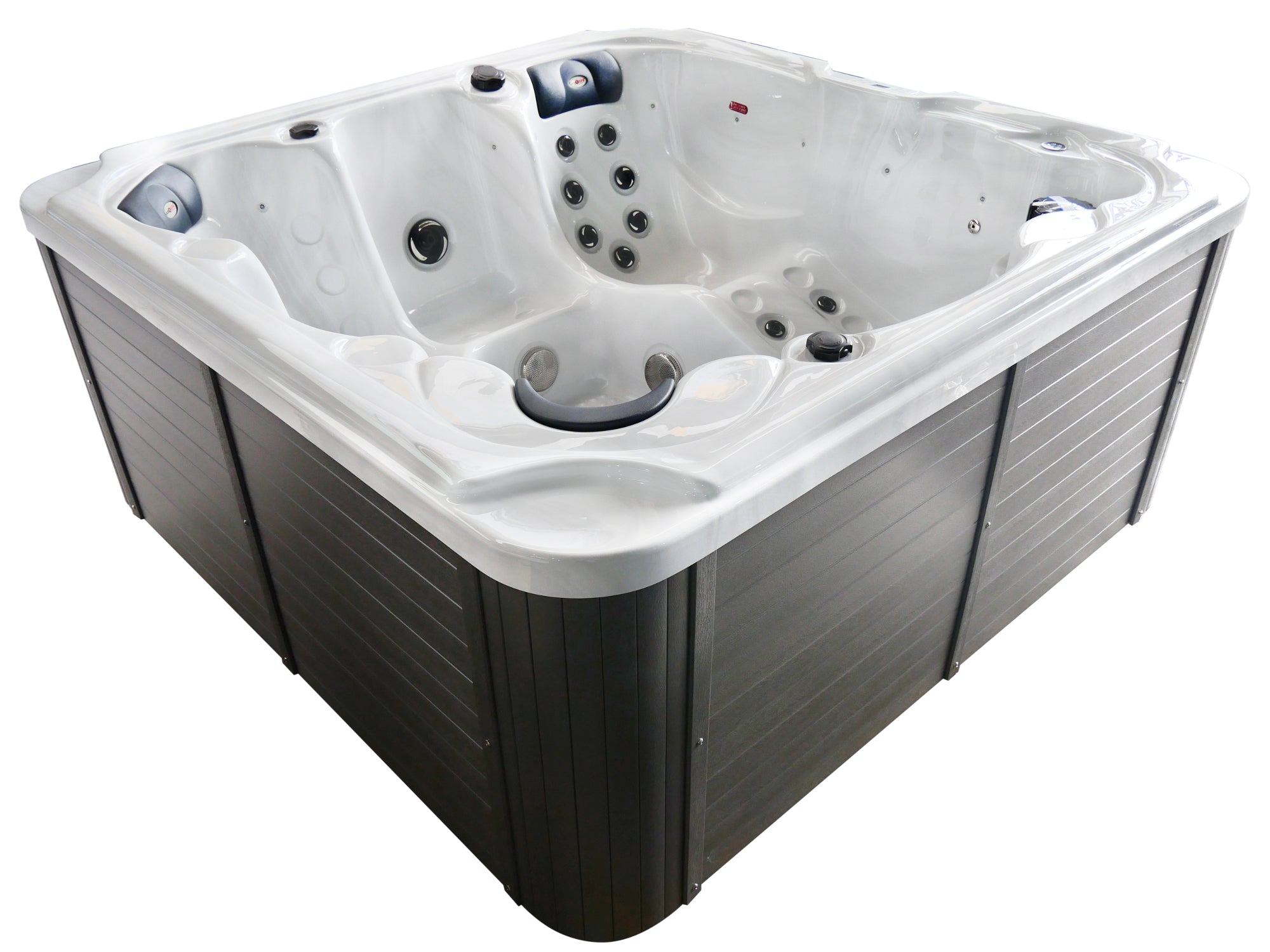 Sanotechnik Whirlpool OASIS MAXI mit 52 Massagedüsen für 6 Personen mit Radio, Lautsprecher, Bluetooth und LED Beleuchtung 