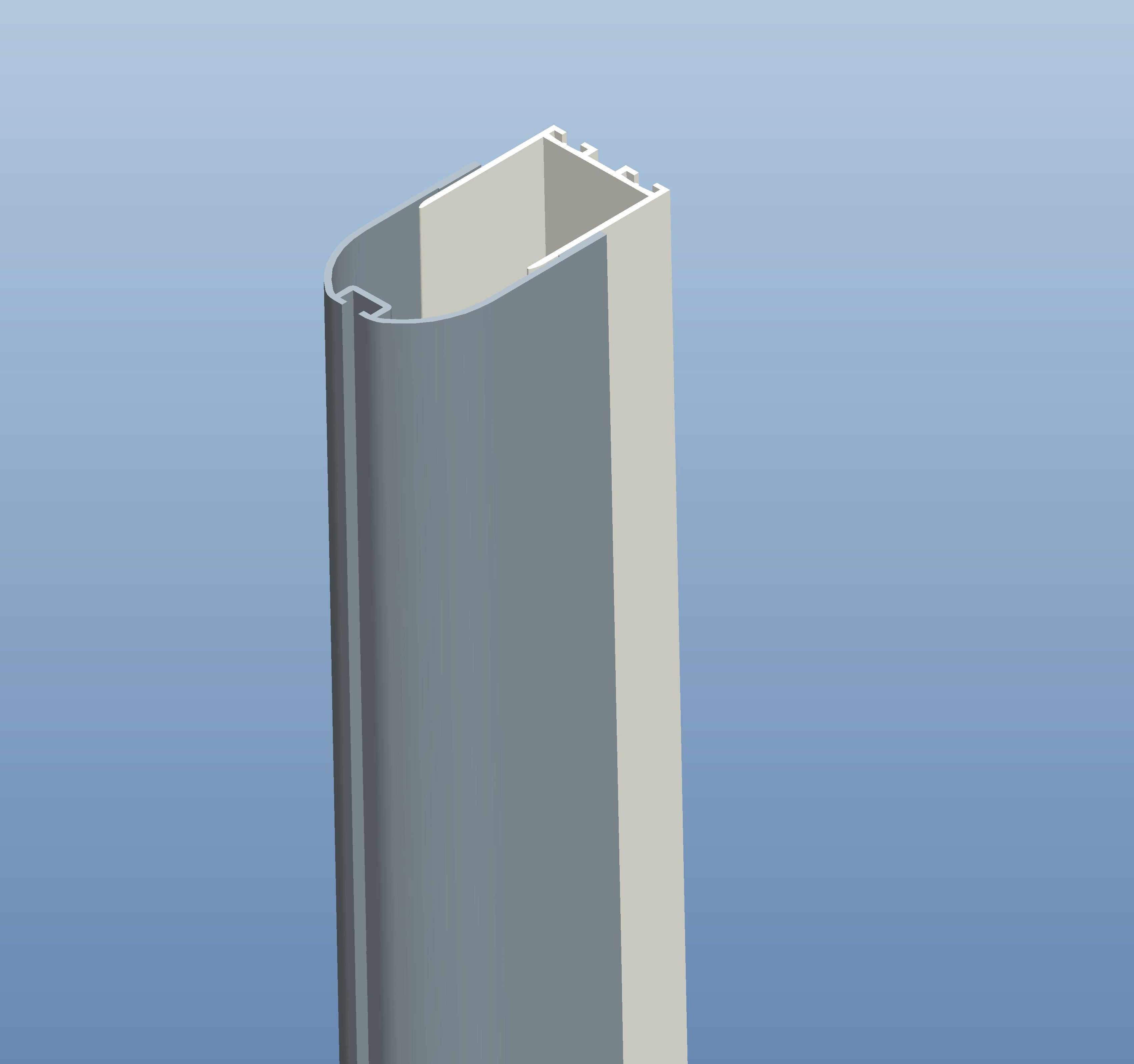 Sanotechnik Wandprofil in Chrom Bauprofi